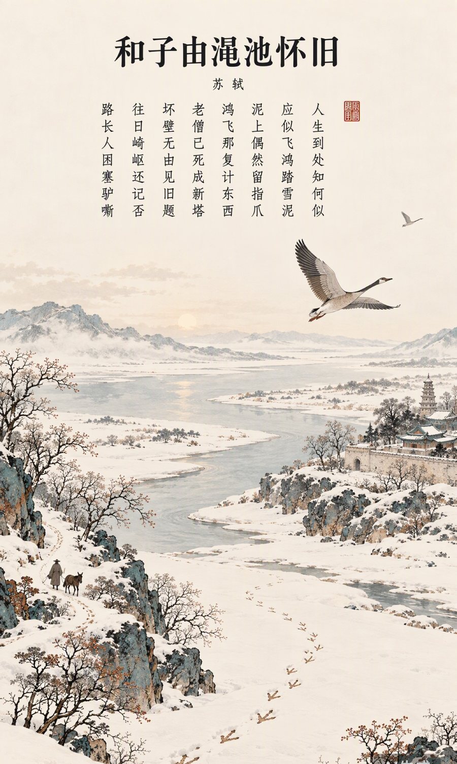 雪泥鸿爪 · 苏轼《和子由渑池怀旧》